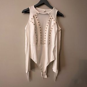 NASHVEGAS Fringe CutOut Bodysuit